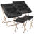 Ariadnna Saucer Chair Folding Accent Moon Chair with Metal Frame Cozy Lounge Chair for Living Room-342996289-371103322