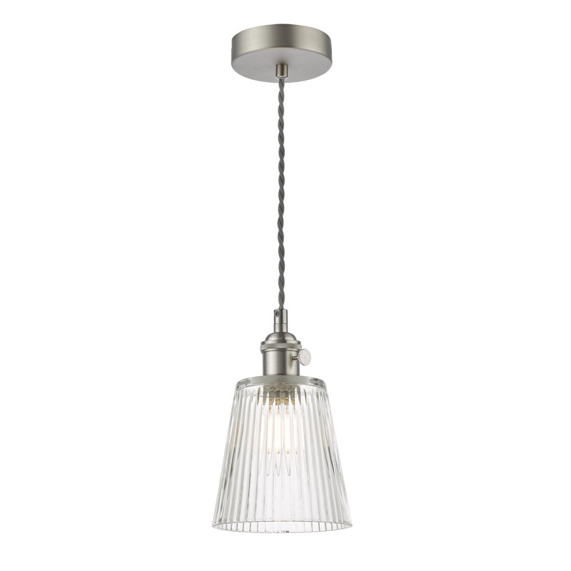1 - Light Pendant, Antique Chrome
