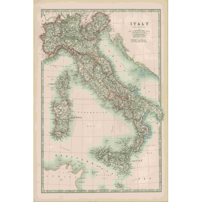Carte de Johnston par l'Italie