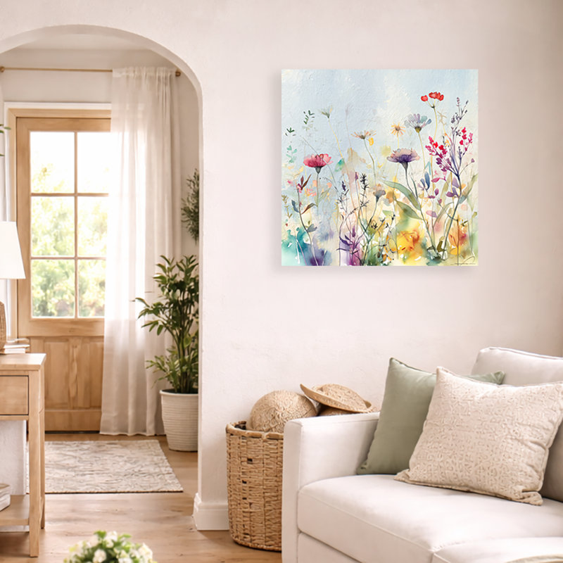 " Sunlit Meadow Whispers ", 30" H x 30" W