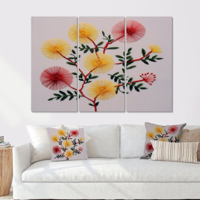 Bonneau - ensemble d'art mural coquelicot