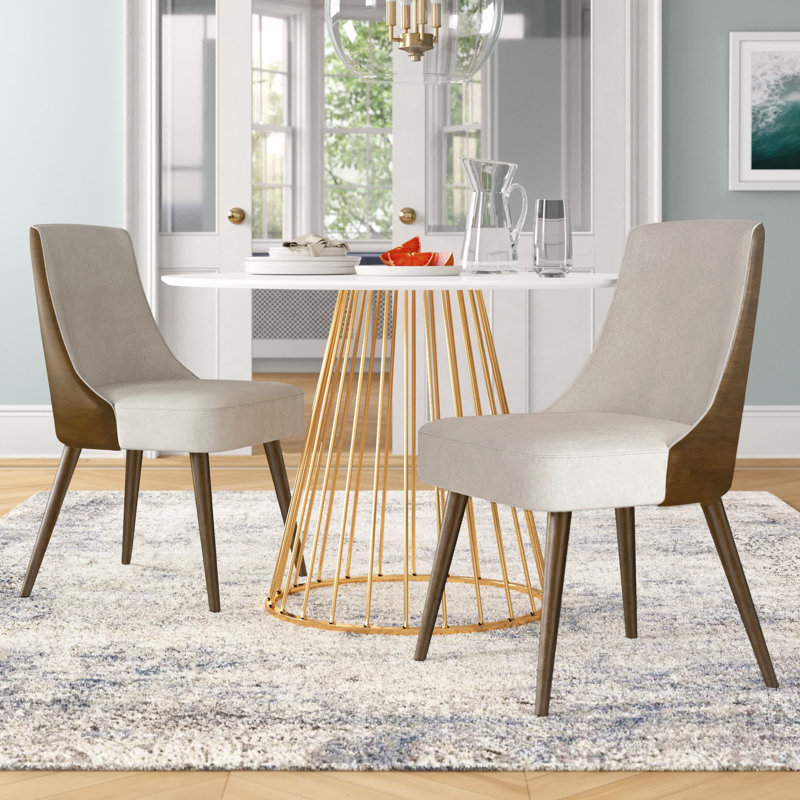 Chaise d'appoint rembourrée Dancy, Beige