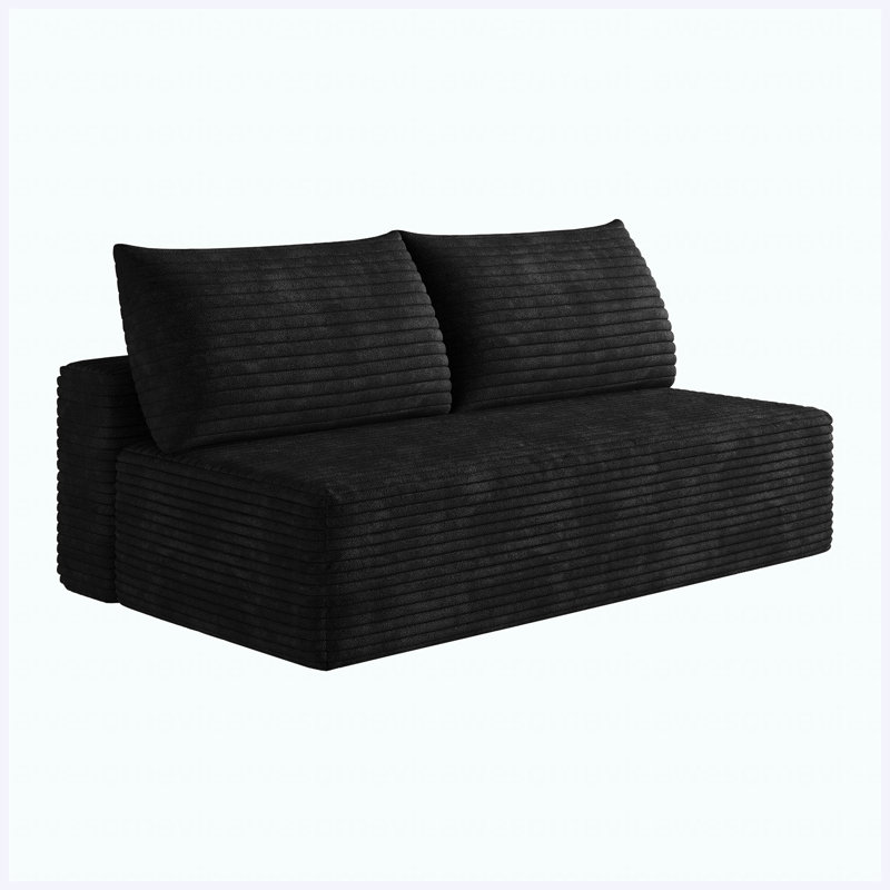 Canapé en velours côtelé sans assemblage requis Assise profonde de style nuage pour le salon, la chambre à coucher