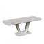Table de salle à manger extensible en panneau de fibres à densité moyenne avec pieds en forme de U, de style industriel moderne, convient à la maison et au bureau, durable et résistante aux taches