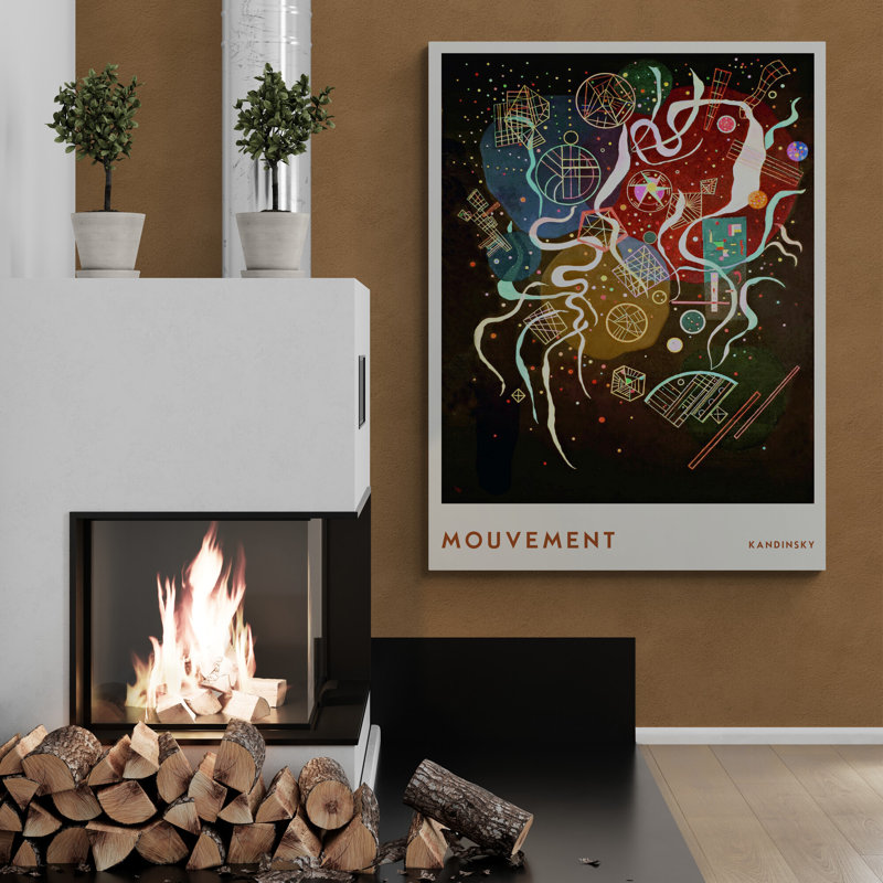 Mouvement 1 Piece Wrapped Canvas and Closed Corner Frame Wall Art, 41cm H x 31cm W x 4cm D