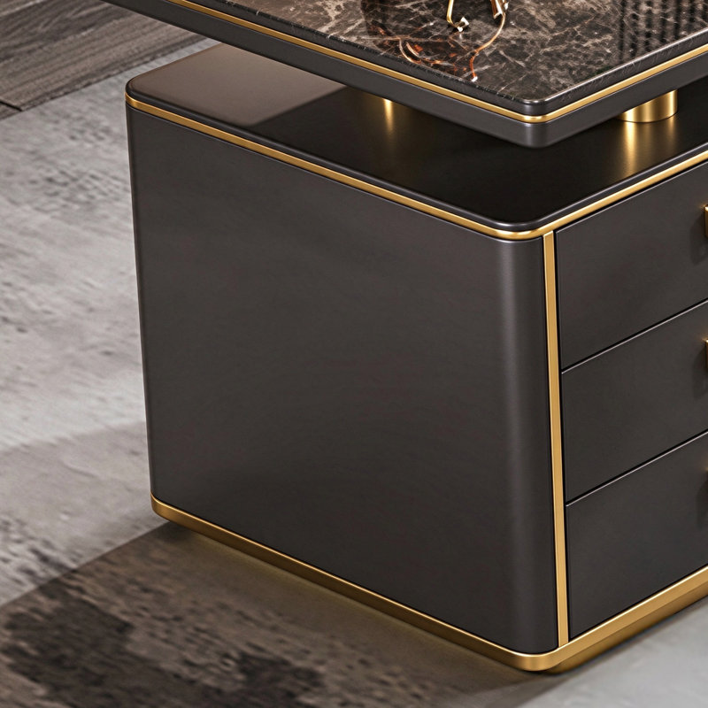 Bureau d'écriture avec tiroirs Black Stone