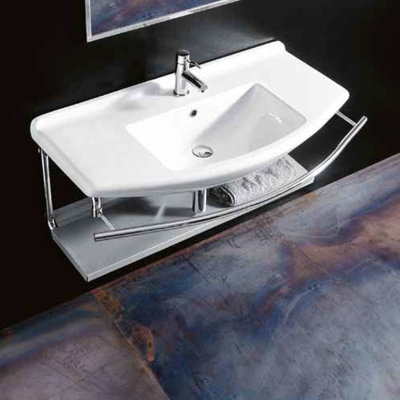 Topazio 43.3'' L Bathroom Sink