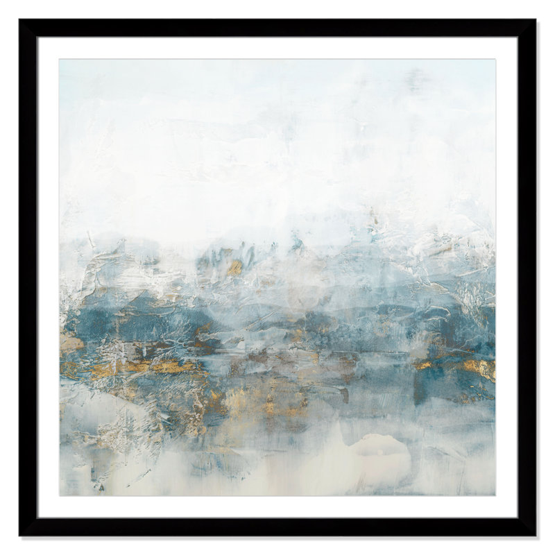 Misty Blue - Square Version Print by Casa Fine Arts, Black, 42.5" H x 42.5" W