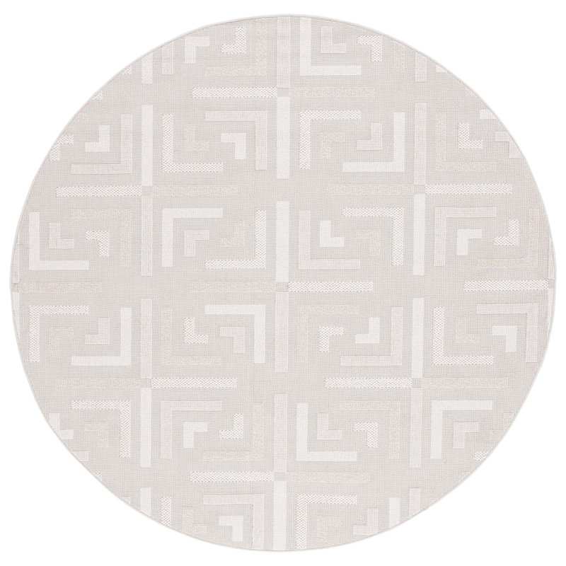 Tapis beige / ivoire Trends 116, Rond 6 pi 7 po