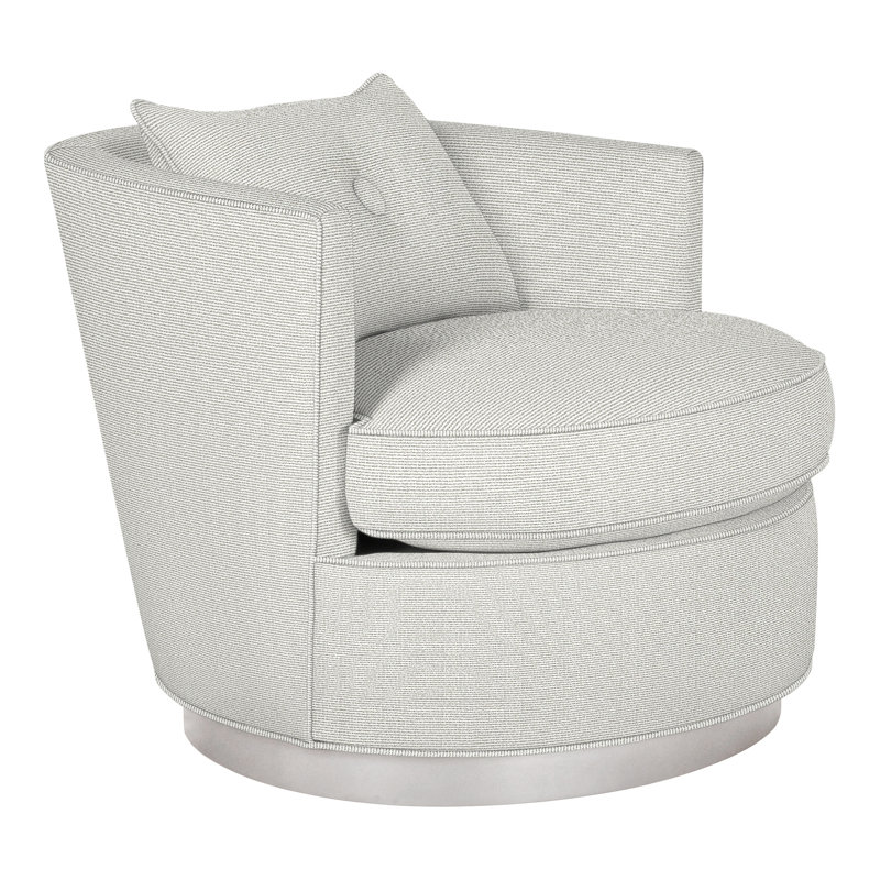 Chaise pivotante Bernadette de Michael Weiss, Coton Callaloo, Gris tourterelle