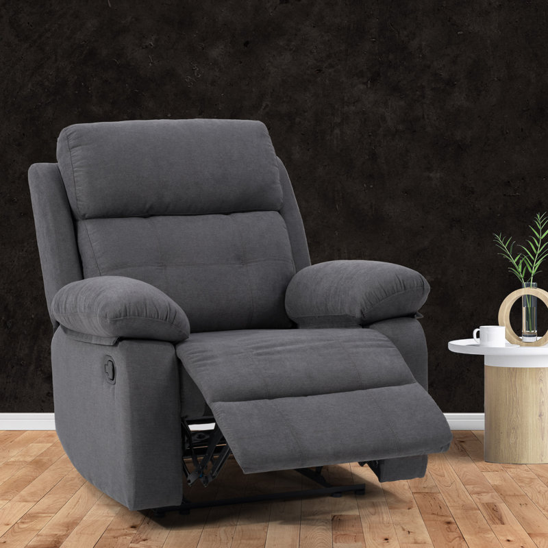 Fauteuil inclinable manuel Latitude Run® Oren, Polyester gris foncé