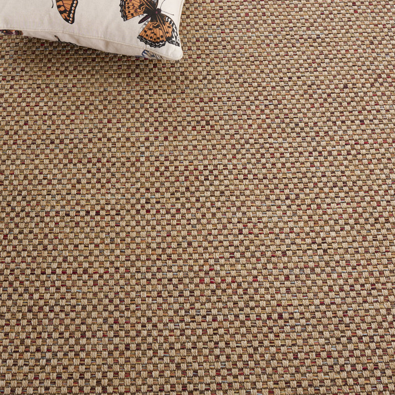 Tapis performance en osier Lugenia, Carré 6 pi 7 po