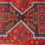 Tapis de couloir anatolien turc rétro orange vif avec motifs tribaux oriental complexes