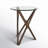 Glass Cross Legs End Table-2109275557