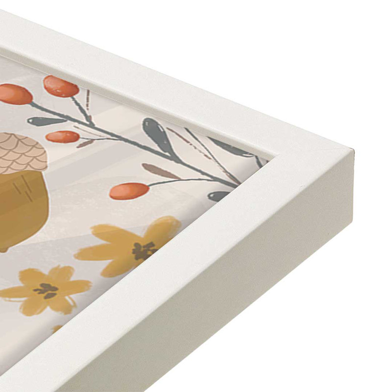 «Autumn Blessings» par Lisa Larson, reproduction d'art, 8 W x 12 H, Framed Print, White