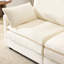 Nuage 69 po, coussins en chenille beige 22 po, 2 coussins décoratifs, siège modulaire, velours côtelé, assise moelleuse moyenne, pour le confort de votre appartement