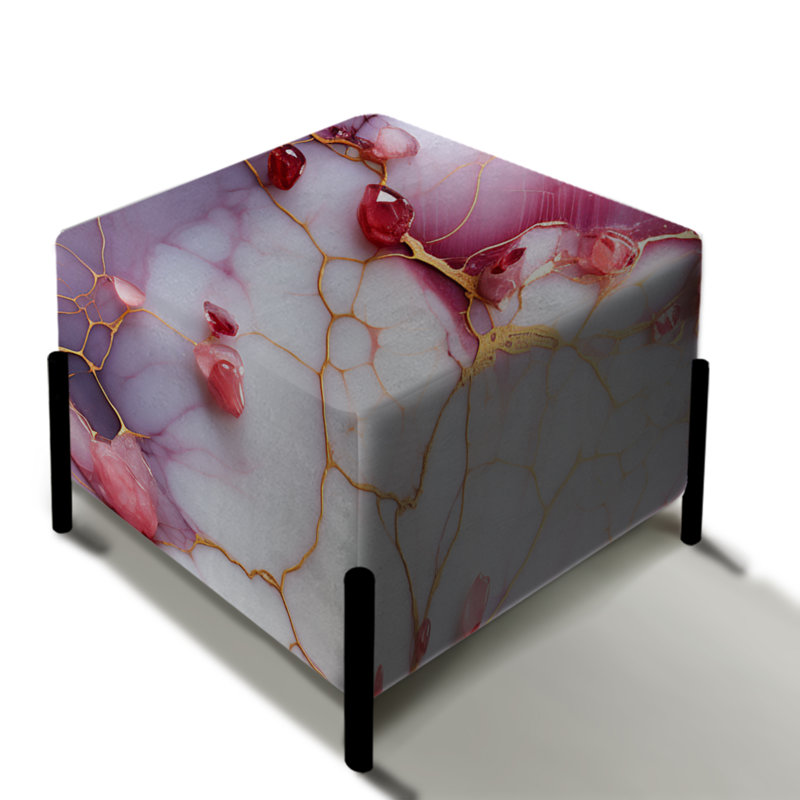 Fantasy Marble Pattern - Marble Square Ottoman