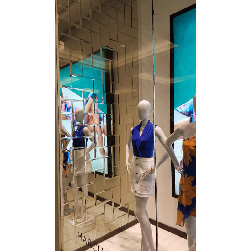 Carrelage mural décoratif de cuisine et de salle de bain de style miroir en verre de qualité diamant 3 po x 6 po Reflections