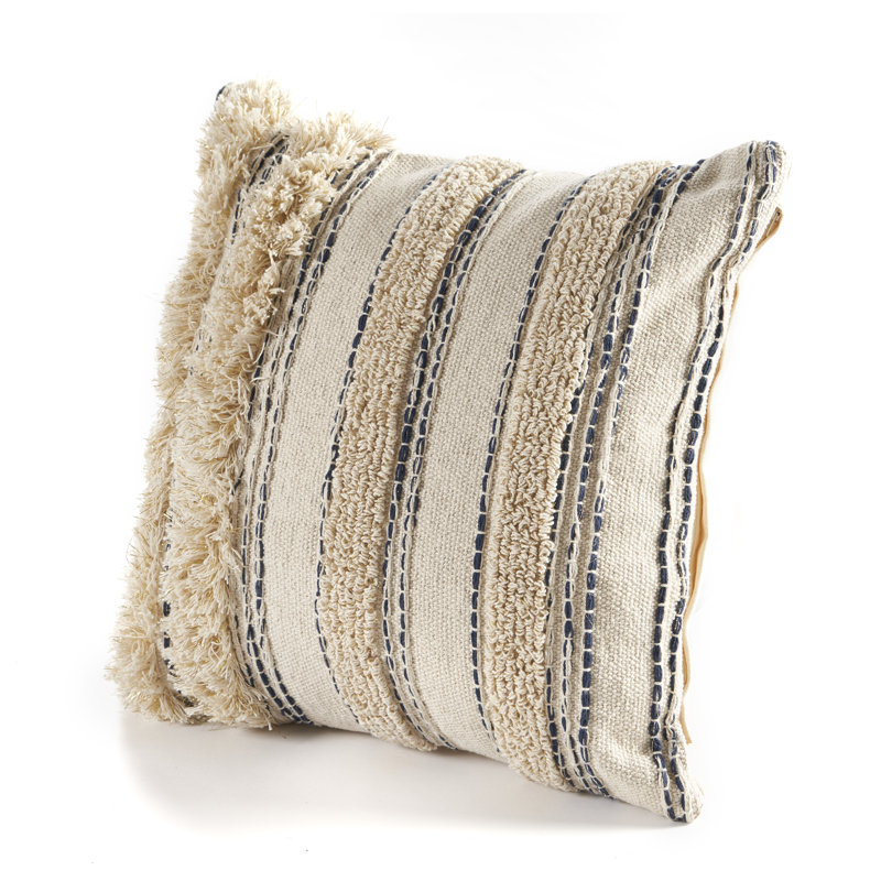Over-Tufted Luxury Cotton Throw Pillow Cover, Polyester