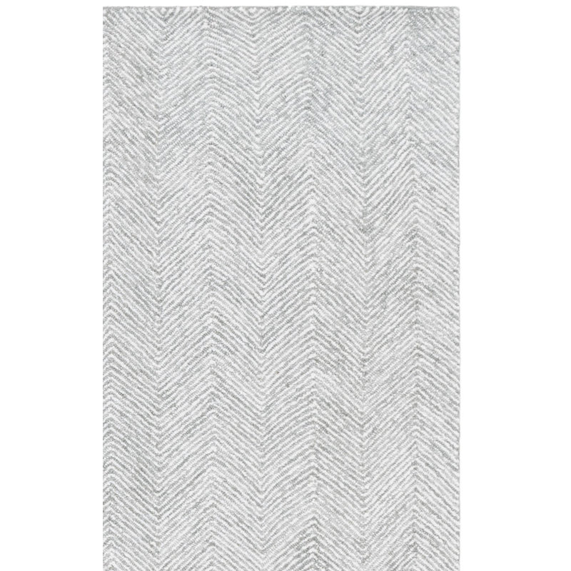 Metro Hand Woven Wool;Cotton Chevron / Zig Zag Rug, Runner 2'3" x 8'