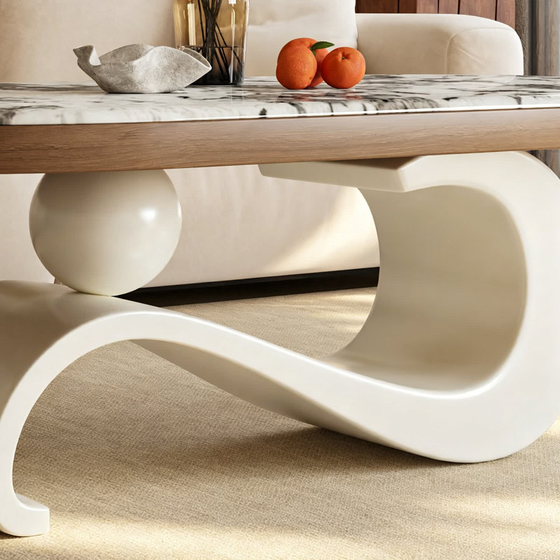 Table basse ovale luxueuse de style italien