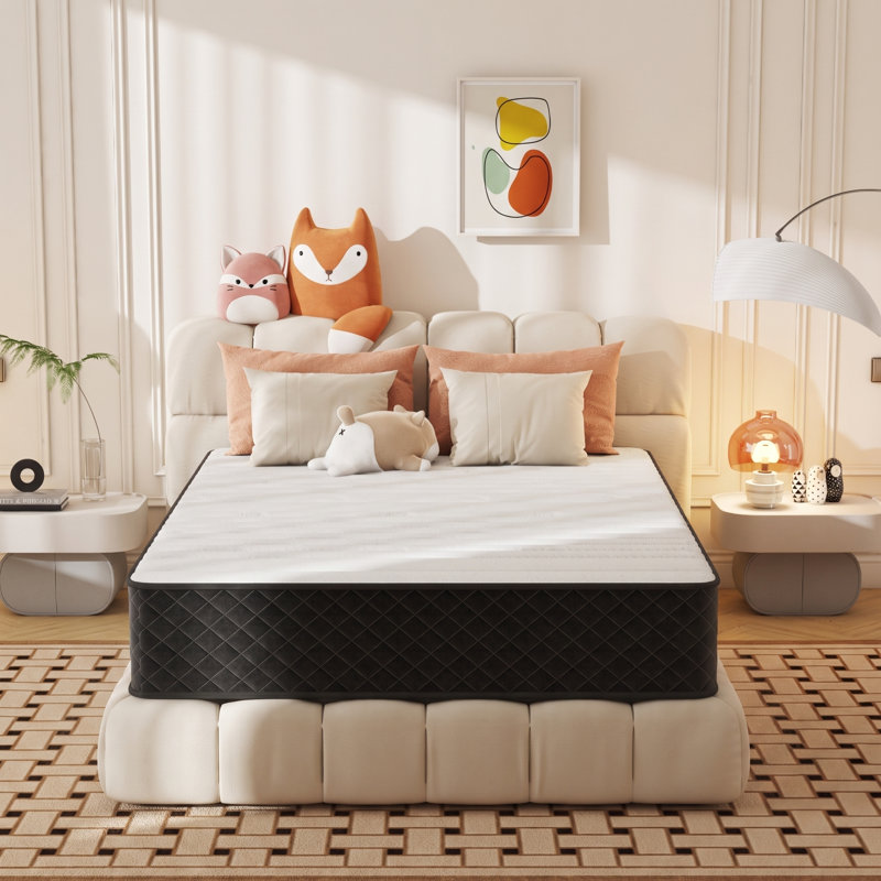 Alwyn Home Innerspring Mattress Medium Hybrid Mattress in a box With Certipur-US Certified Pocket Spring, Pressure Relief, and Motion Isolation