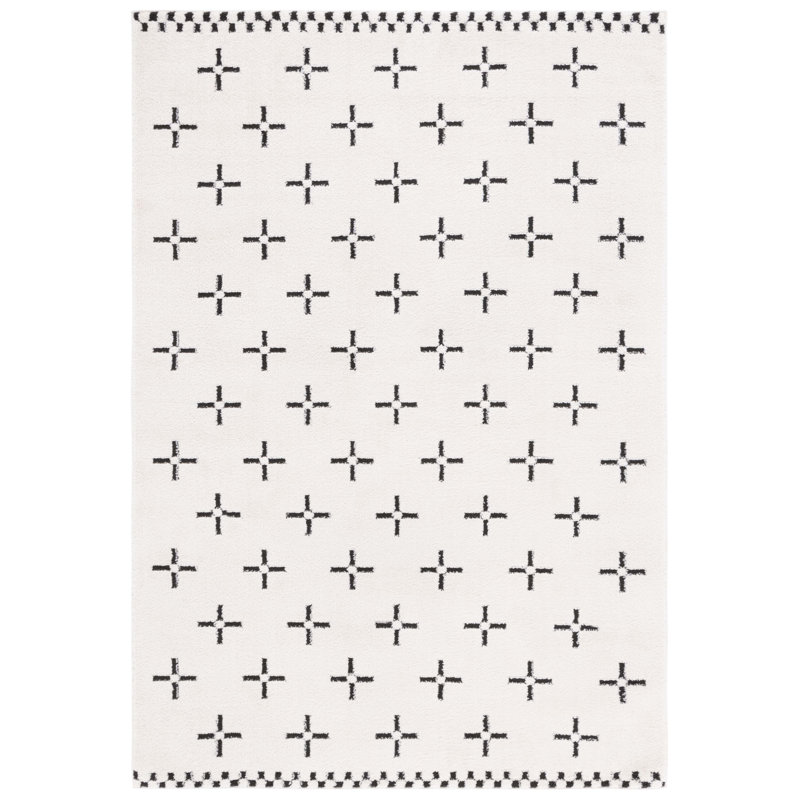 Tapis à motif géométrique Siarrah Performance, Rectangle 4 pi x 6 pi