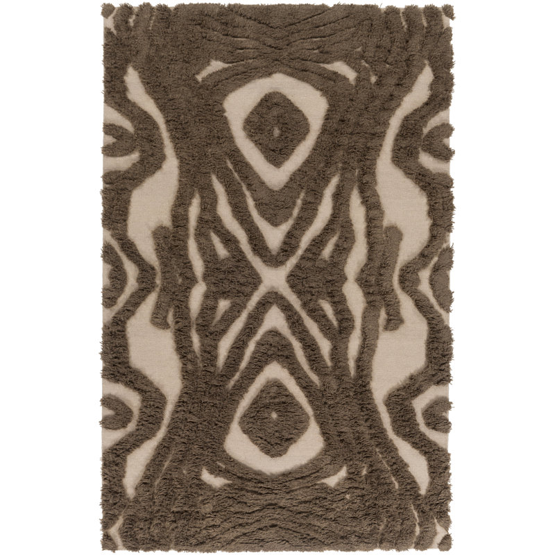 Aubriana Wool Geometric Indoor Rug, Rectangle 5' x 8'