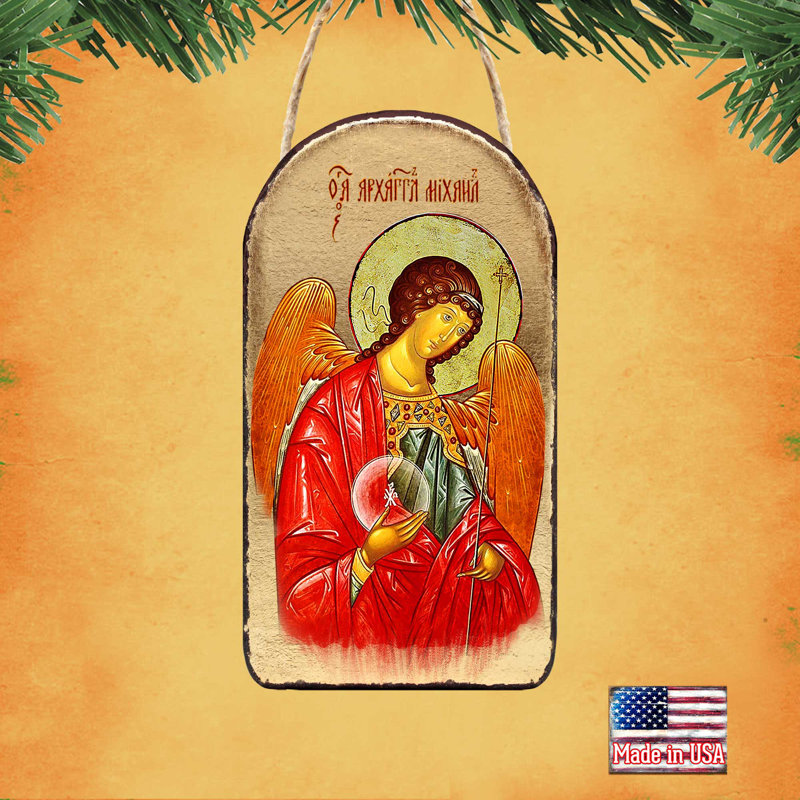 Inspirational Icon 5'' Handmade Wood Shatterproof Photo Ornament
