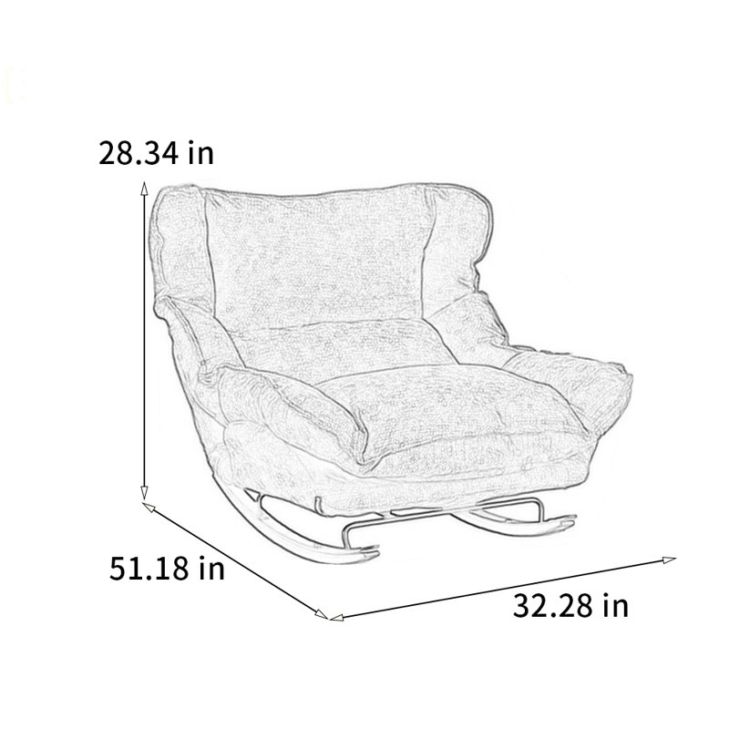 Chaise berçante tendance et confortable, Vert