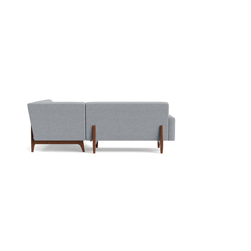 Tyler Sectional With Bumper (95" X 95"), Performance Weave - Zinc, Right Hand Facing