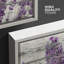 Œuvre d'art mauve lavande mauve sur fond effet bois, images murales rétro rustiques, impression sur toile encadrée-899922255-807997928-825709748