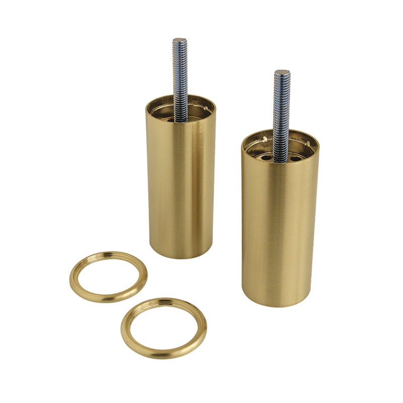 Kingston Brass VPBL314888 Extension Leg, Brushed Nickel, Polished Brass