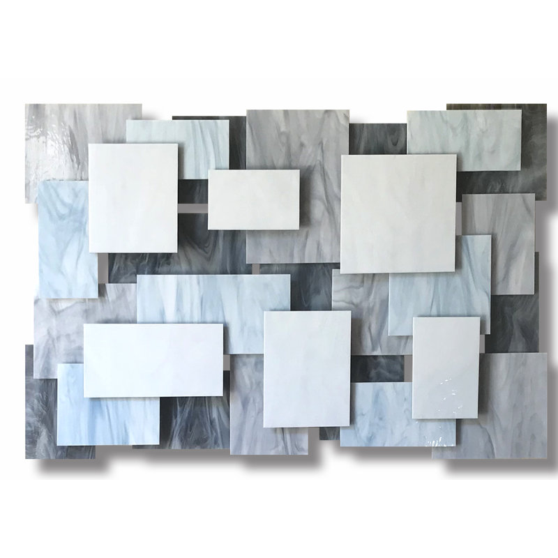Autumn Asymmetric Glass and Metal Wall Sculpture