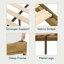 Base de lit avec tête de lit Vivian DELUXE - bois d'acacia-775379059-746022429