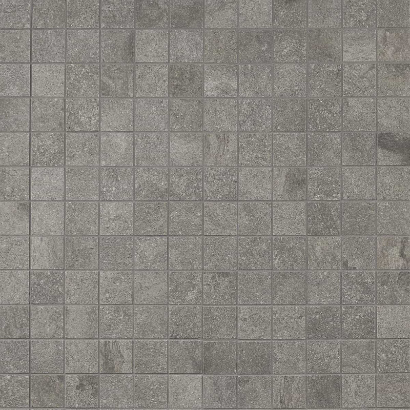 Acadia 12x12 Matte Porcelain Mosaic Tile, Slate Gray