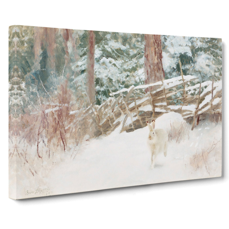 White Hare Vol.7 by Bruno Liljefors - Wrapped Canvas, 35cm H x 50cm W x 3cm D