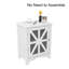 Table de chevet Glema en blanc; Blanc