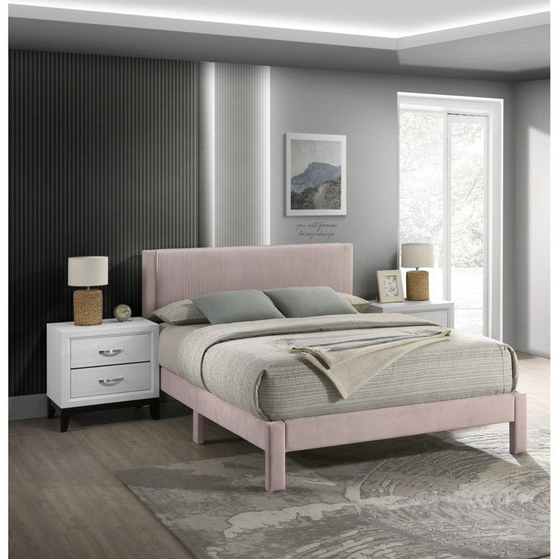 Meuble-lit 1pc, Grand lit, Rose