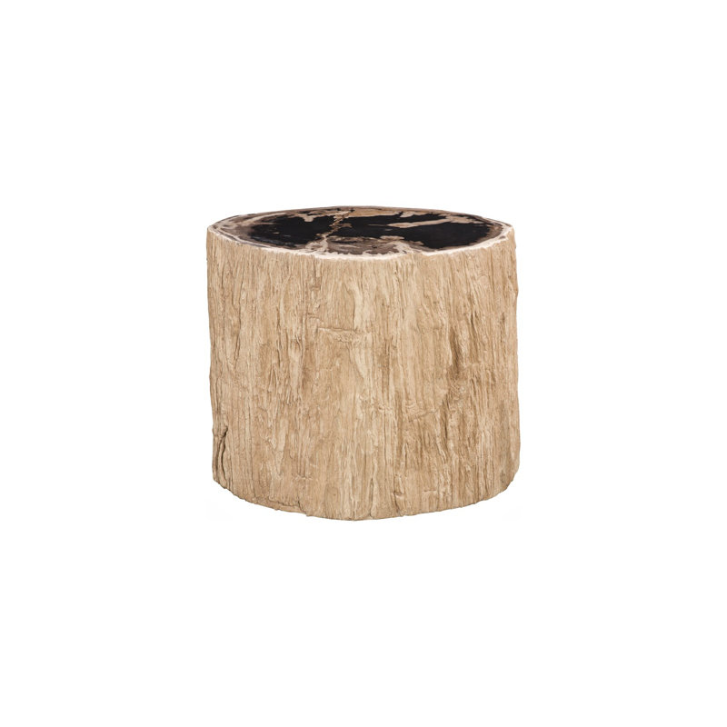 Tabouret pétrifié Chaka, brut, crème