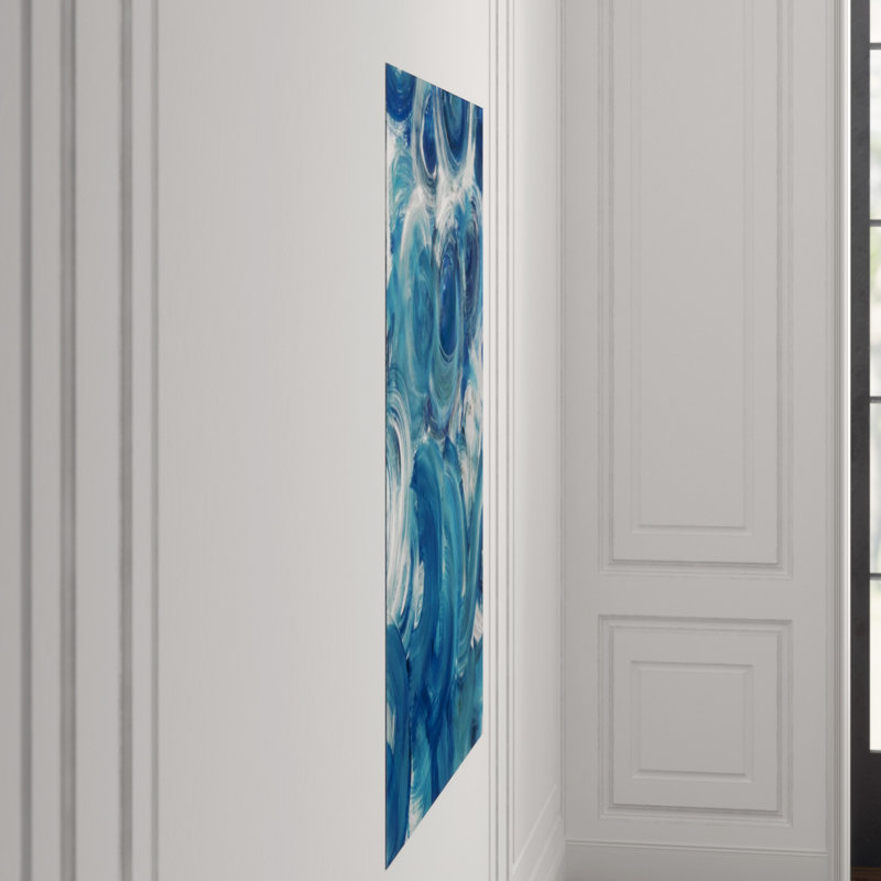 Where Bluebirds Fly Print by D’Alessandro Léon, 31" H x 24" W x 1.5" D, Gilded Silver