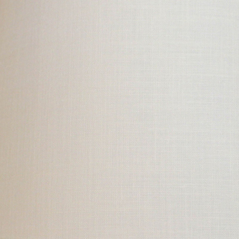 Abat-jour blanc arrondi en lin incliné Empire, H 12 po x l 18 po x P 18 po, Blanc