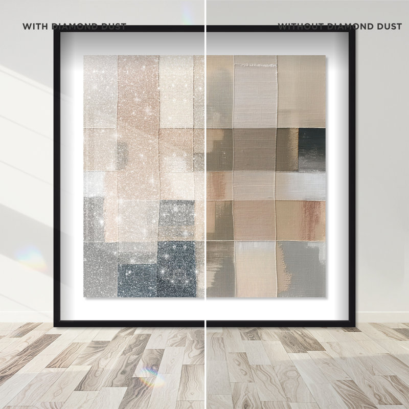 Boxed in Ebony I Shadowbox Abstract Print by Oliver Gal, Black Frame, 12 x 12, 13.5"H x 13.5"W, Black Frame