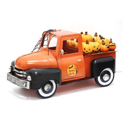 Haunted Hayride Halloween Truck Tabletop Decoration