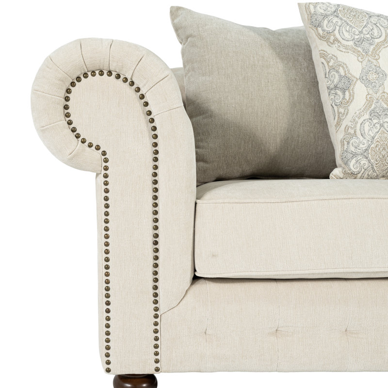 Canapé avec accoudoirs arrondis Eastridge Chesterfield