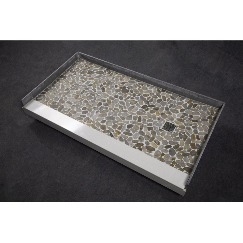 60'' W 32.25'' D Rectangular Single Shower Base, Right