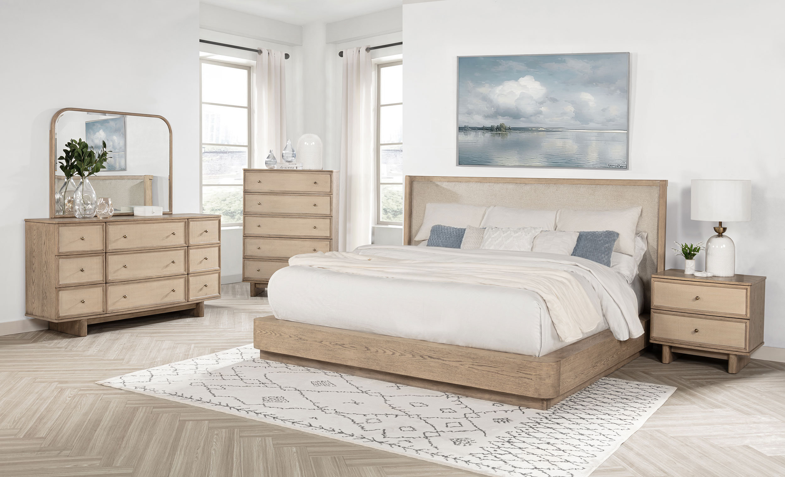 Alma Kailani 5-Piece California King Bedroom Set Beige Oak | Wayfair