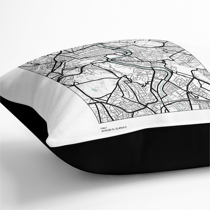 Square Cushion, 40cm H x 40cm W x 15cm D, Black
