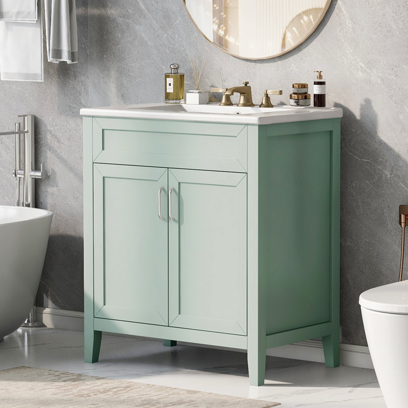 Ensemble de meuble-lavabo simple 30 po avec plateau en céramique Temo