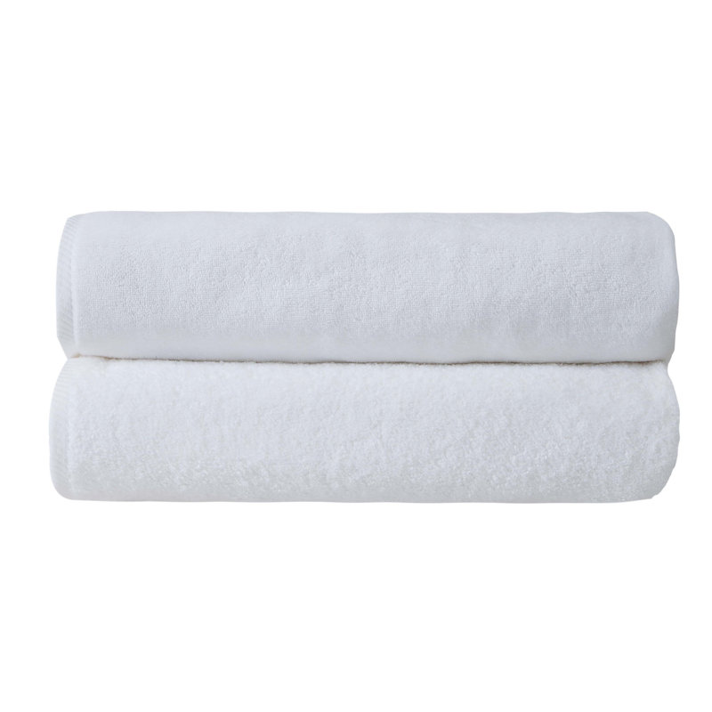 Dinis Luxury Turkish Cotton Bath Sheet Set, White, Bath Sheet -2 Pack